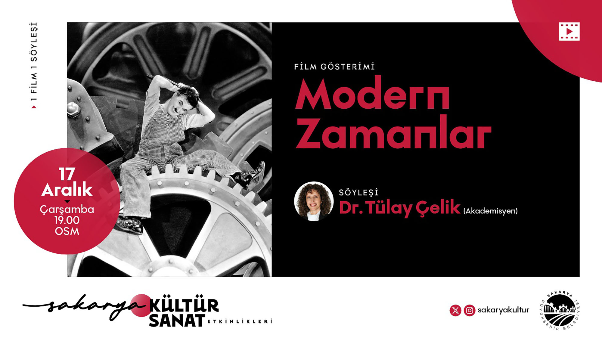 Ofis Sanat Merkezi’nde 17 Aralık’ta 'Modern Zamanlar' filmi ve söyleşi düzenlenecek