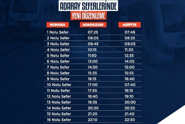 Sakarya Büyükşehir Belediyesi, ADARAY sefer sayısını yolcu yoğunluğuna göre güncelledi