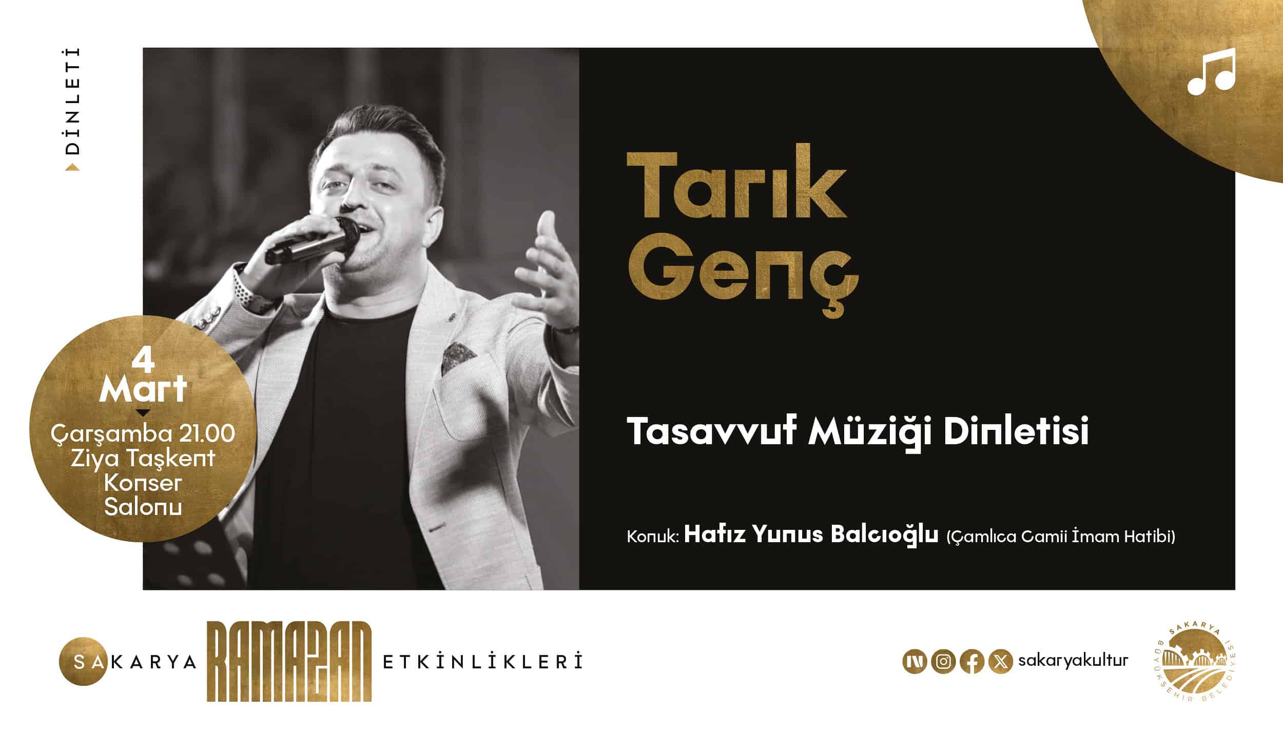 Sakarya Büyükşehir, Ramazan Ayında Tasavvuf Dinletisi ile Sanatseverlerle Buluşacak