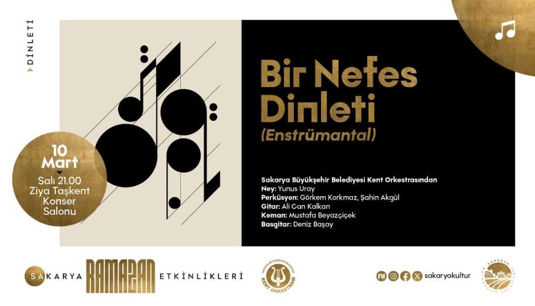 Kent Orkestrası, Ramazan Kültür Sanat Takvimi’nde Ziya Taşkent’te Dinleti Sunacak