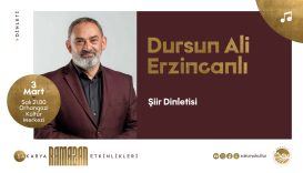 Dursun Ali Erzincanlı, Ramazan Kültür Sanat Takvimi'nde Sakaryalılara Şiir Sunacak