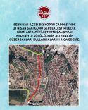Serdivan Beşköprü Caddesi’nde 21 Nisan’da Yapılacak Asfalt Çalışması Sürücülere Alternatif Güzergah Tavsiyesi