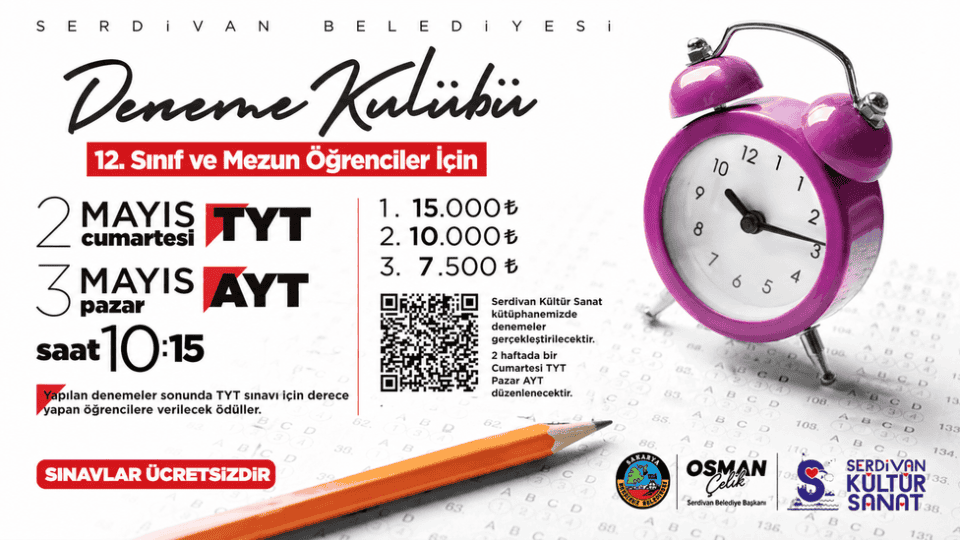Serdivan Deneme Kulübü’nde Sınavlar Tamamlandı, Öğrenciler Gerçek Sınav Deneyimi Yaşıyor